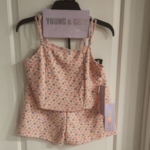 Floral Pink Two-Piece Set